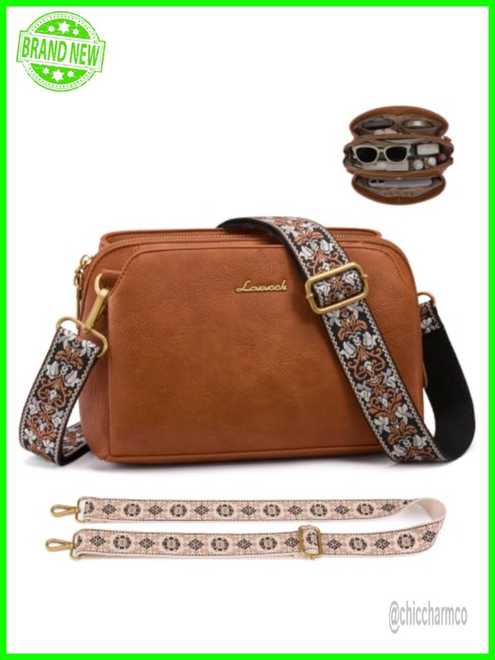 LOVEVOOK PU Leather Crossbody Bag RFID Anti-Theft Small Travel Purse